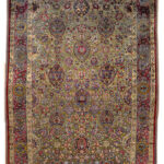 Antique Handmade Kashan All Silk Rug 6’69 x 10’10”
